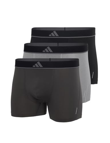 adidas Herren Boxershorts 3er Pack-Trunk (3PK) -Active Micro Flex Eco Unterwäsche, 907 Assorted 2, M von adidas