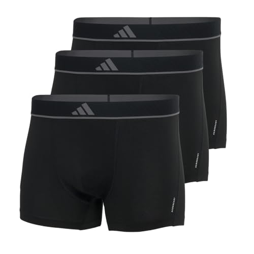 adidas Herren Boxershorts 3er Pack-Trunk (3PK) -Active Micro Flex Eco Unterwäsche, 000 Black 2, L von adidas
