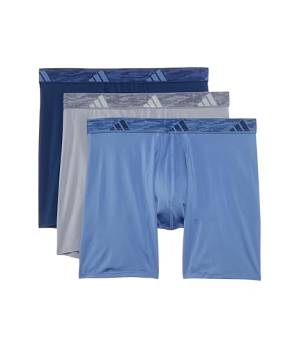 adidas Herren-Boxershorts aus Mikrofaser, athletische Passform, 3 Stück, Collegiate Navy/Grau/Crew Blue, L adidas Herren-Boxershorts aus Mikrofaser, athletische Passform, 3 Stück, Collegiate Navy/Grau/Crew Blue, L von adidas