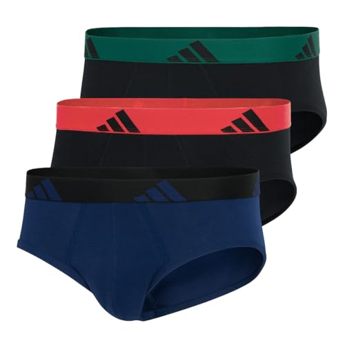adidas Herren Brief (3PK) -Active Flex Cotton Slip, 902 Assorted, S (3er Pack) von adidas