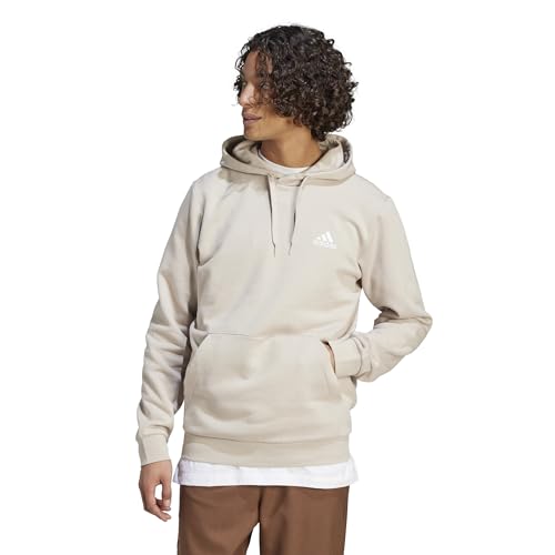 adidas Herren Essentials Fleece Kapuzensweatshirt, Wonder beige, S von adidas