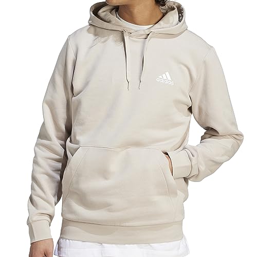 adidas Herren Essentials Fleece Kapuzensweatshirt, Wonder beige, S von adidas