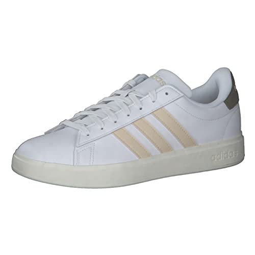 ADIDAS Herren Grand Court 2.0 Sneaker, FTWR White/Sand strata/Olive strata, 42 EU von adidas