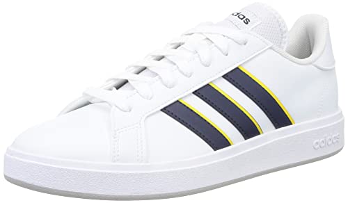 adidas Herren Grand Court Base 2.0 Shoes Schuhe, Cloud White/Shadow Navy/Impact Yellow, 40 2/3 EU von adidas