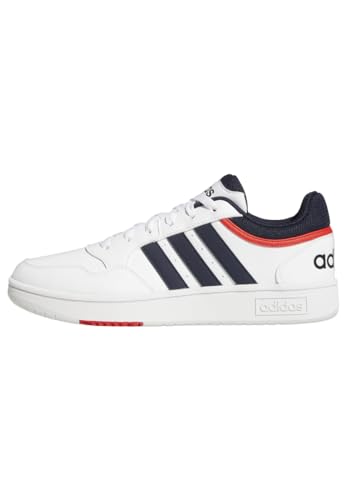 adidas Herren Hoops 3.0 Low Classic Vintage Shoes Schuhe, Cloud White/Legend Ink/Vivid Red, 40 2/3 EU von adidas