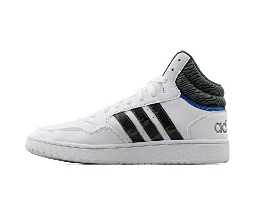 Adidas Herren Hoops 3.0 MID Sneaker, FTWR White/Green Oxide/Team royal Blue, 44 2/3 EU von adidas