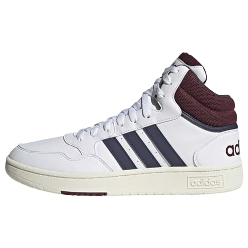 adidas Herren Hoops 3.0 MID Sneaker, FTWR White/Shadow Navy/Shadow red, 42 EU von adidas