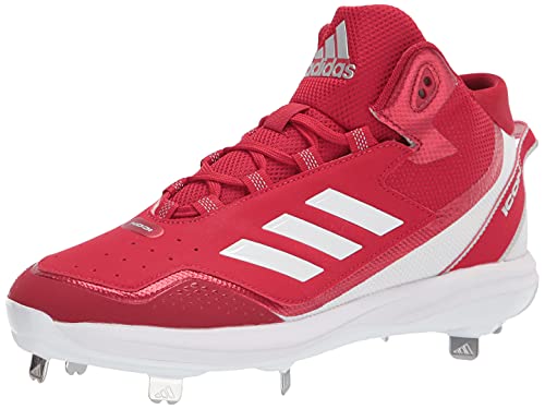 adidas Herren Icon 7 Mid Baseballschuh, Team Power Rot/Weiß/Silber Metallic, 12.5 von adidas