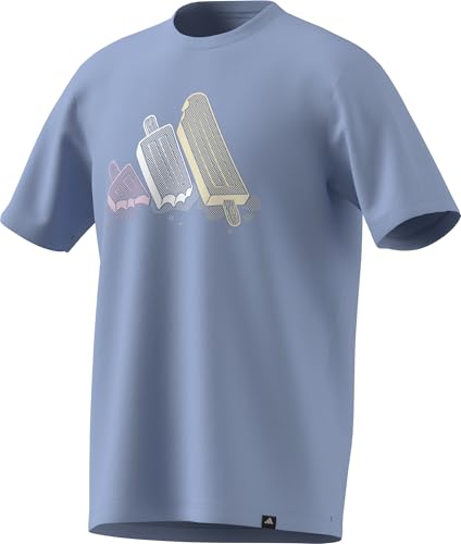 adidas Herren Lounge Ice Graphic T-Shirt, Blau, XX-Large von adidas