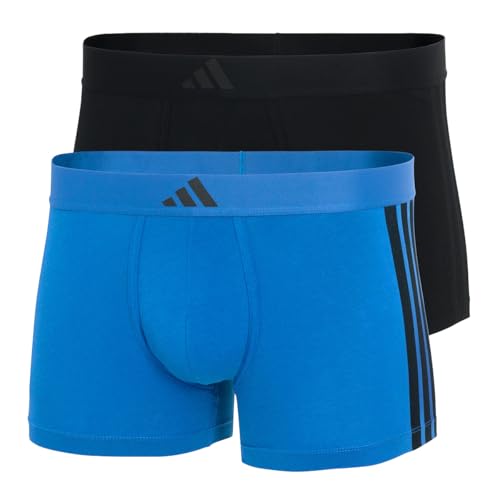 adidas Herren Low Rise Trunk (2PK) -Active Flex Cotton 3 Stripes Boxershorts, 901 Assorted, M (2er Pack) von adidas