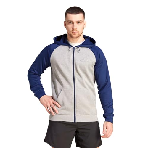 adidas Herren M GG BL FZ HD Sweattop/Sweatshirt, Grey melé, XL von adidas
