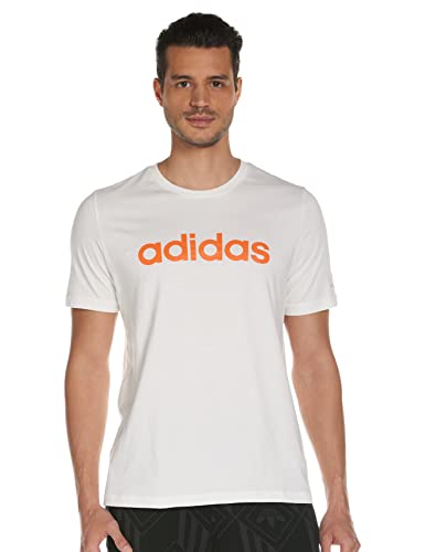 adidas Herren M Lin Sj T T-Shirt, Weiß/Naraut, XXL von adidas