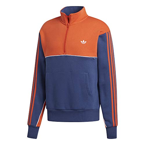 adidas Herren Mod Swtshrt Sweatshirt, Indigo/Glory Amber/Blanco, M von adidas