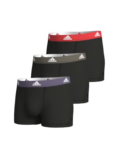 adidas Herren Multipack (3pk) und Active Flex Cotton Trunk Boxershort (6 Pack) Retroshorts, Schwarz, M von adidas
