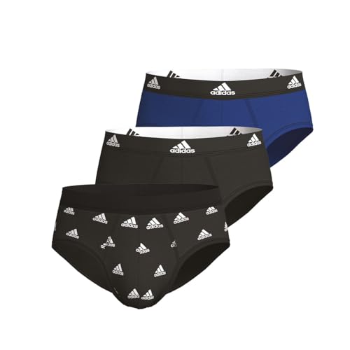 adidas Herren Multipack Brief (3pk) und Active Flex Cotton (6 Pack) Slip, Multicolor 5, L von adidas