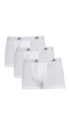 Adidas Boxershorts Herren (3er Pack) Unterhosen (Gr. S - 3XL) - bequeme Unterhosen, Weiß, XXL von adidas