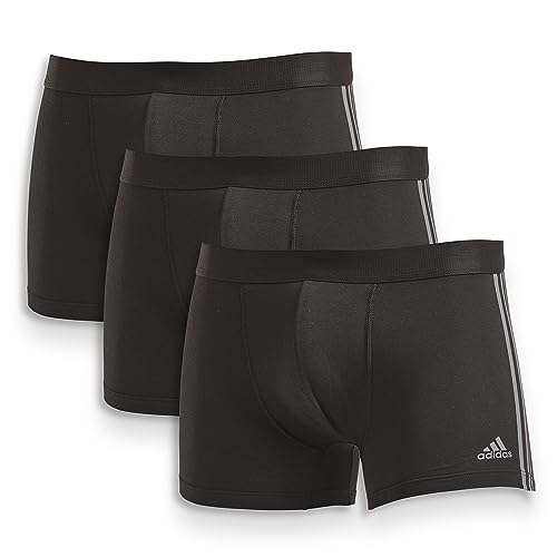 Adidas Boxershorts Herren (3er Pack) Unterhosen (Gr. S - 3XL) - bequeme Unterhosen, Schwarz, M von adidas