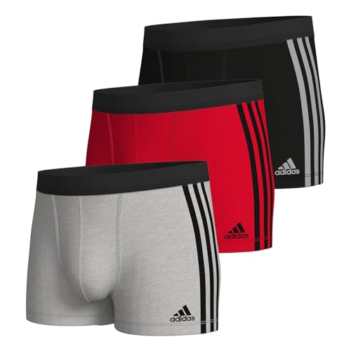 adidas Herren Multipack Trunk (3pk) Baumwolle Variante 3-4A2M08 Unterwäsche, Multicolor 4, S (3er Pack) von adidas