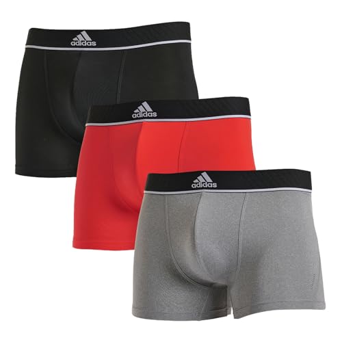 adidas Herren Multipack Trunk (3pk) Microfaser Unterwäsche, Sortiert 71, L von adidas