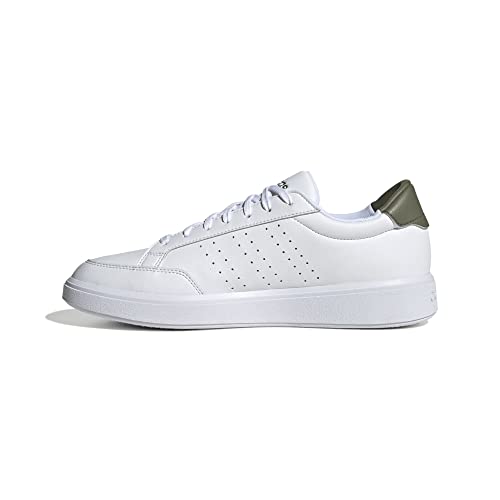 adidas Herren Nova Court Shoes-Low (Non Football), FTWR White/Olive Strata/Core Black, 42 EU von adidas