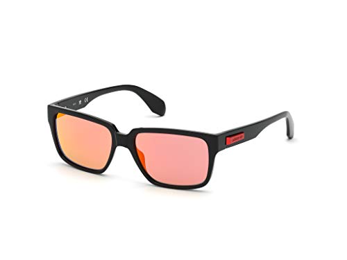 adidas Herren OR0013 Sonnenbrille, Shiny Black/Bordeaux Mirror, 55 von adidas