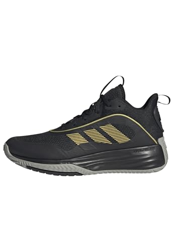 adidas Herren Own The Game 3 Shoes Basketball-Schuhe, Core Black/Gold Metallic/MGH Solid Grey, 40 2/3 EU von adidas