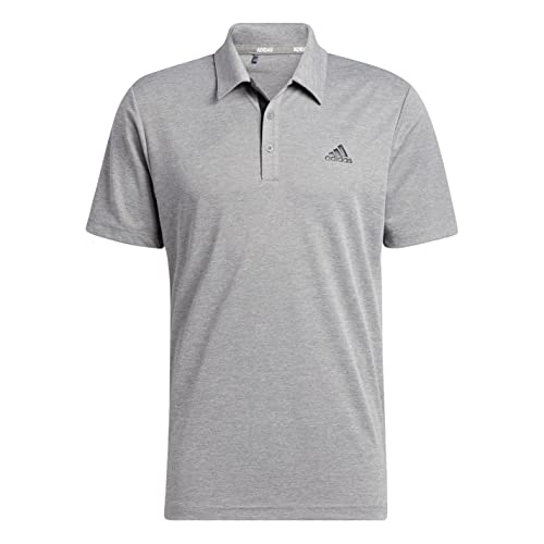 adidas Herren-Poloshirt mit kurzen Ärmeln, grau, XL von adidas