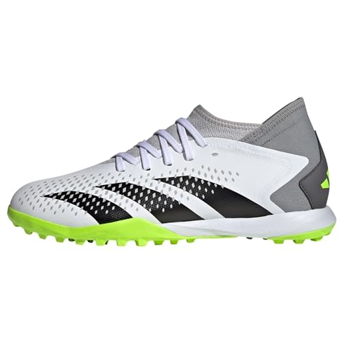 adidas Unisex Predator Accuracy.3 Turf Boots Fußballschuhe (Rasen), FTWR White/core Black/Lucid Lemon, 44 2/3 EU von adidas