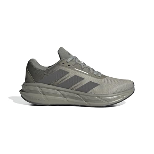 adidas Herren Questar 3 Running Shoes Laufschuhe, Silver Pebble/Charcoal/Olive strata, 42 2/3 EU von adidas