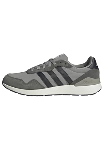 adidas Herren Run 60s 4.0 Shoes, Silver Pebble/core Black/Shadow Olive, 46 2/3 EU von adidas