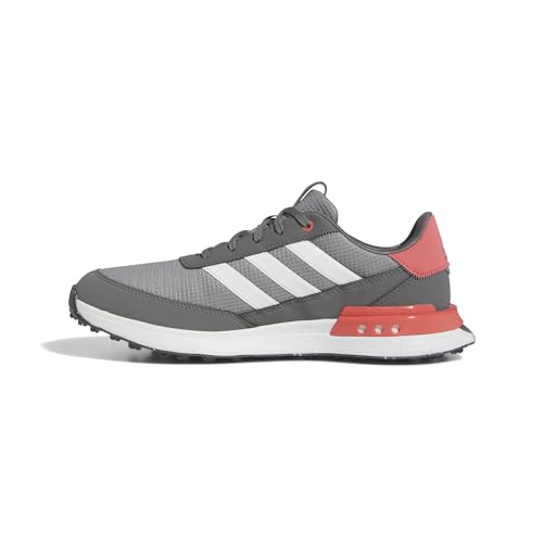 adidas Herren S2G Golfschuhe aus Leder ohne Spikes, 24, Grey Three/Footwear White/Preloved Scarlet, 10 US adidas Herren S2G Golfschuhe aus Leder ohne Spikes, 24, Grey Three/Footwear White/Preloved Scarlet, 10 US von adidas