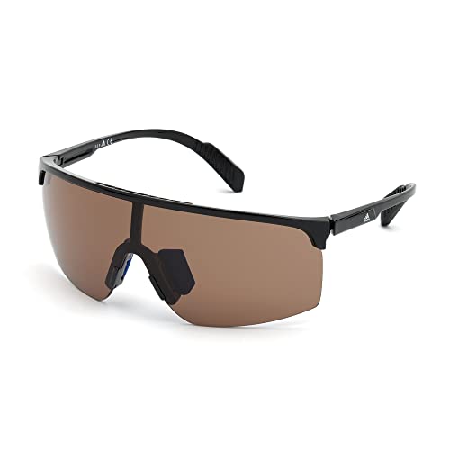 Adidas Herren SP0005 Sonnenbrille, Shiny Black/Brown, 00 von adidas