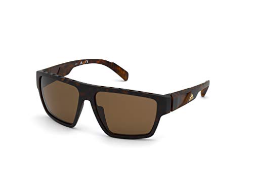 Adidas Herren SP0008 Sonnenbrille, Dark Havana/Brown Polarized, 61 von adidas