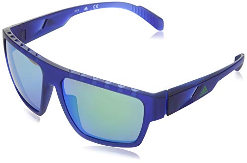 adidas Herren SP0008 Sonnenbrille, Matte Blue/Green Mirror, 61 von adidas