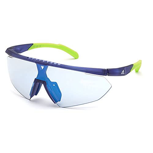 adidas Sport SP0015 Herren-Sonnenbrille, Schlanke und Leichte Sport-Sonnenbrille, Masken-Form, Photochromatisch Blau-Verspiegeltes Glas, Mattblau adidas Sport SP0015 Herren-Sonnenbrille, Schlanke und Leichte Sport-Sonnenbrille, Masken-Form, Photochromatisch Blau-Verspiegeltes Glas, Mattblau von adidas