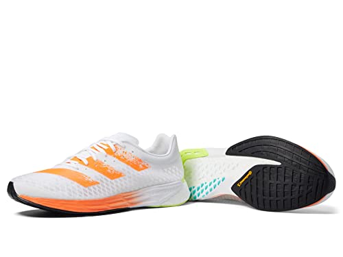 adidas Herren Stroke Laufschuh, Footwear White/Screaming Orange/Solar Yellow, 44.5 EU von adidas