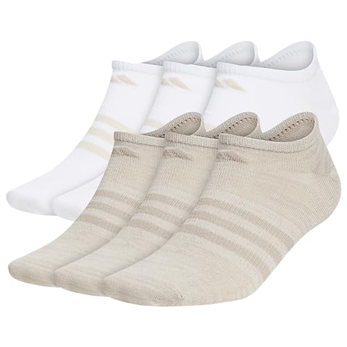 adidas Herren Superlite No Show Socken (6 Paar), Alumina beige/hellbraun/weiß, Large von adidas