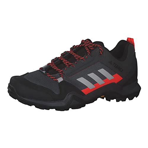 adidas Herren Terrex AX3 Hiking Shoes Walking Shoe, Solid Grey/Grey One/Red, 38 2/3 EU von adidas