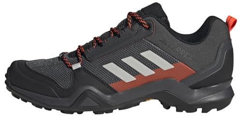 adidas Herren Terrex AX3 Hiking Shoes Sneaker, DGH solid Grey/Grey one/solar red, 46 EU von adidas