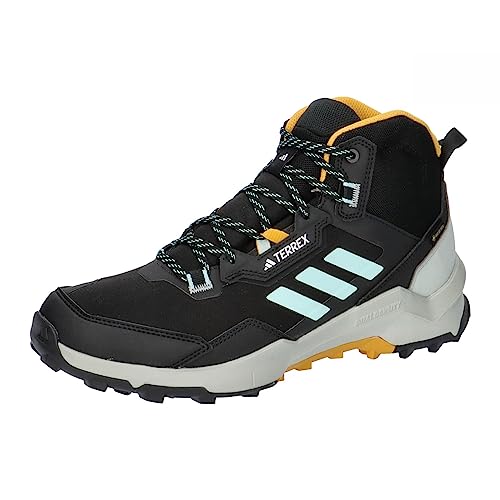 adidas Herren Terrex Ax4 Mid GTX Walking Shoe, Core Black/Semi Flash Aqua/Preloved Yellow, 38 2/3 EU von adidas