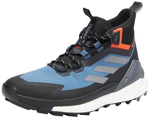 adidas Herren Terrex Free Hiker 2 GTX Walking Shoe, Wonder Steel/Grey/Impact Orange, 38 2/3 EU von adidas