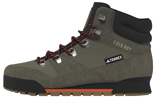 adidas Herren Terrex Snowpitch Cold.Rdy Hiking Shoes Nicht-Fußball-Mittelschuhe, Olive strata/Bronze strata/semi Impact orange, 52 EU von adidas