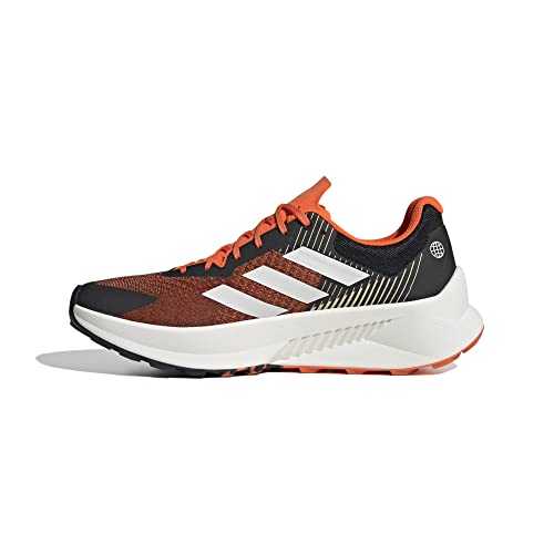 Adidas Herren Terrex Soulstride Flow Shoes-Low (Non Football), Core Black/Crystal White/Impact Orange, 45 1/3 EU von adidas