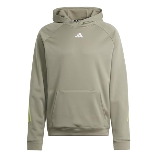 adidas Herren Ti 3s Hoodie Sweatshirt, Guipla/Limpul/Weiß, M von adidas