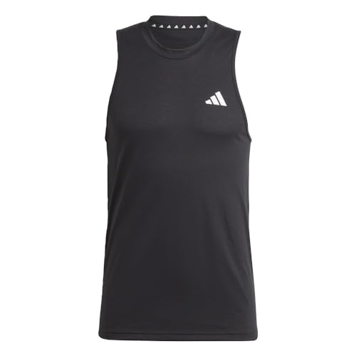adidas Herren Training Essentials Feel Ready Logo Ärmelloses T-Shirt, Schwarz/Weiß, XL von adidas