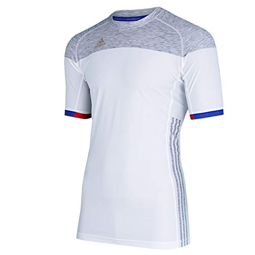 adidas Herren Training Trikot FFHB Shirt Sportshirt (weiß-grau, L) von adidas