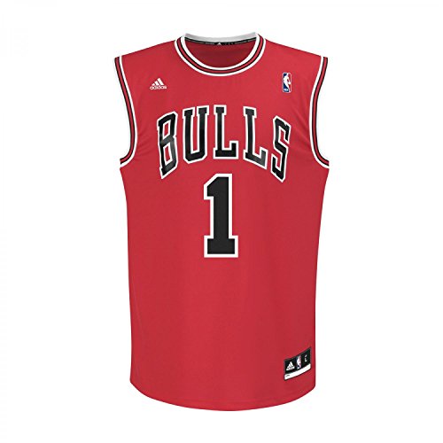 adidas Herren Trikot Chicago Bulls Derrick Rose NBA Int Replica, Rot, M, L69777 von adidas