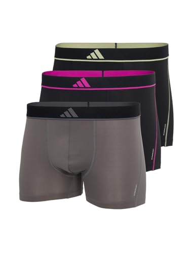 adidas Herren Trunk (3PK) -Active Micro Flex Eco Boxershorts, 904 Assorted, S (3er Pack) von adidas