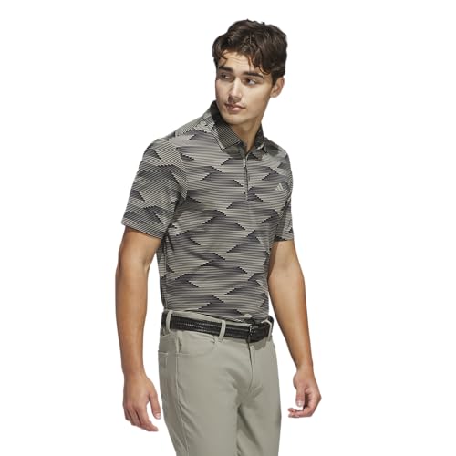 adidas Herren Ultimate365 Speed Stripe Poloshirt Ultimate365 Speed Stripe Poloshirt (1 Stück), Schwarz/Putty Beige S25, XL von adidas