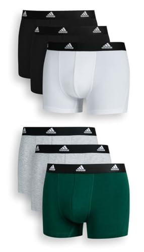 adidas Herren Unterwäsche 6er Pack-Trunk (6PK) -Active Flex Eco Soft Boxershorts, assorted2_4AS015, L von adidas